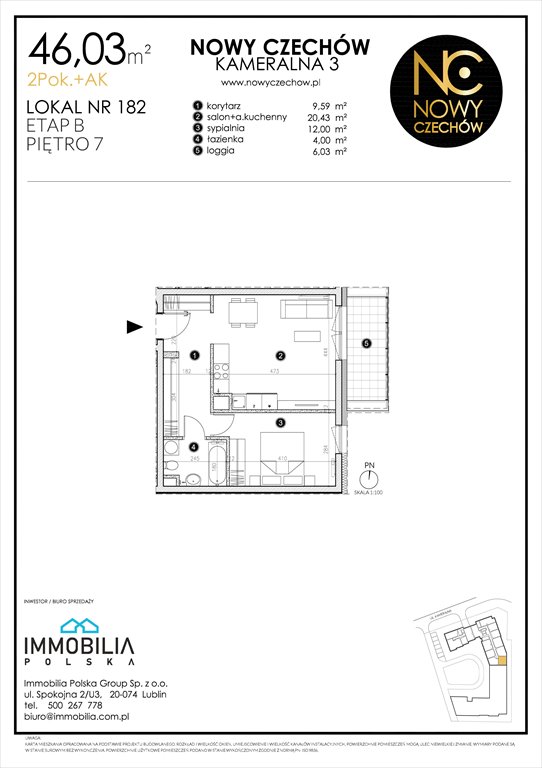 Nowe mieszkanie dwupokojowe NOWY CZECHÓW Lublin, CZECHÓW, Kameralna 3  46m2 Foto 1
