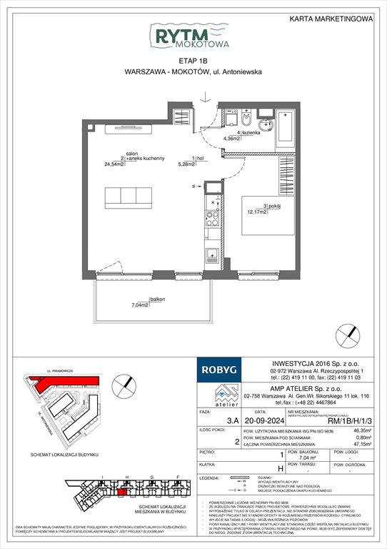 Nowe mieszkanie dwupokojowe Rytm Mokotowa Warszawa, Mokotów, Antoniewska  46m2 Foto 1