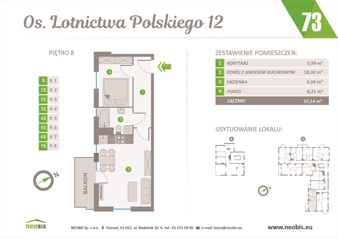 Nowe mieszkanie dwupokojowe OSIEDLE LOTNICTWA POLSKIEGO 12 W POZNANIU Poznań, Jeżyce, OS. LOTNICTWA POLSKIEGO 12  37m2 Foto 1