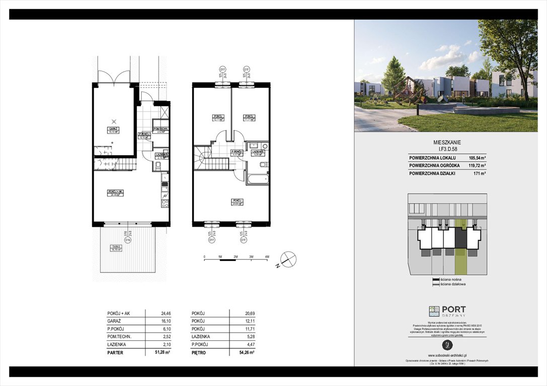 Nowe mieszkanie czteropokojowe  Port Drzewny Toruń, Stary Toruń, ul. Portowa  105m2 Foto 1