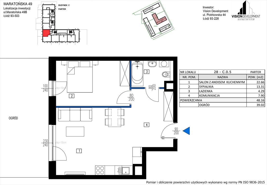 Nowe mieszkanie dwupokojowe Maratońska 49 Nowa Retkinia  Łódź, Retkinia, Maratońska 49C  48m2 Foto 1