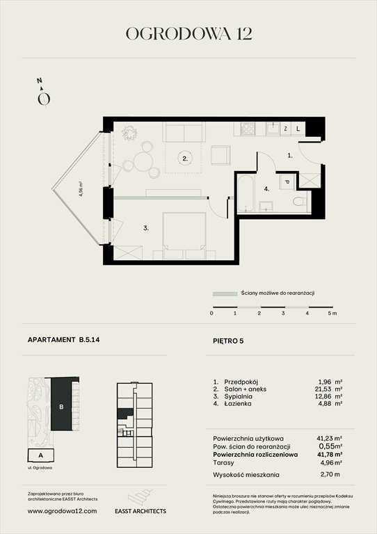 Nowe mieszkanie Apartamentowiec Ogrodowa 12 Poznań, Ogrodowa 12  42m2 Foto 1