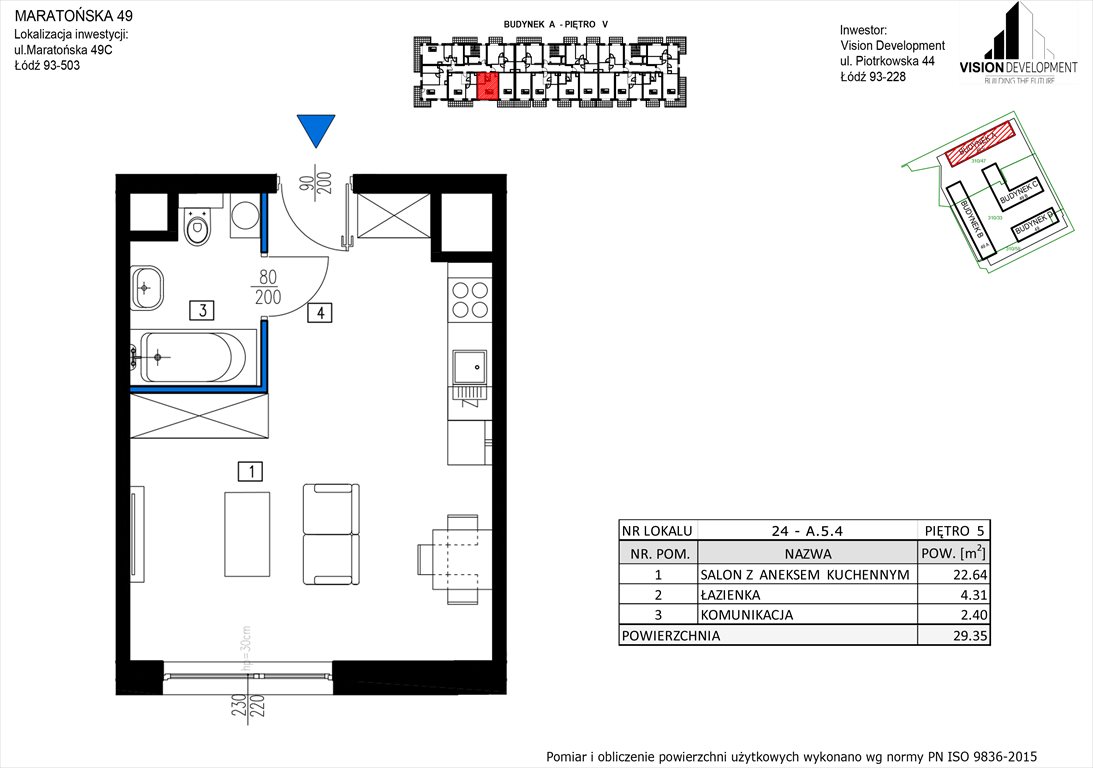 mieszkanie na sprzedaż 29m2 mieszkanie Łódź, Retkinia, Maratońska 49C