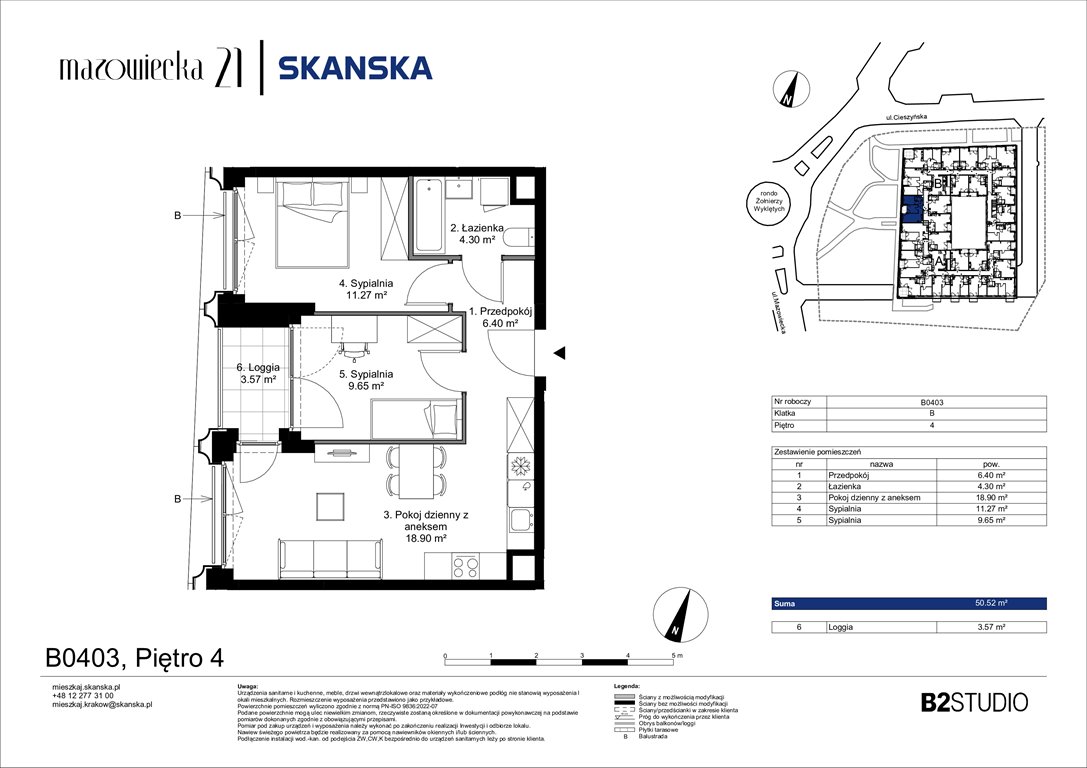 Nowe mieszkanie trzypokojowe Mazowiecka 21 Kraków, Krowodrza, ul. Mazowiecka 21  51m2 Foto 1
