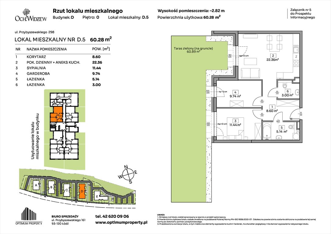 Nowe mieszkanie dwupokojowe OchWidzew Łódź, Widzew, Przybyszewskiego 292-300  60m2 Foto 1