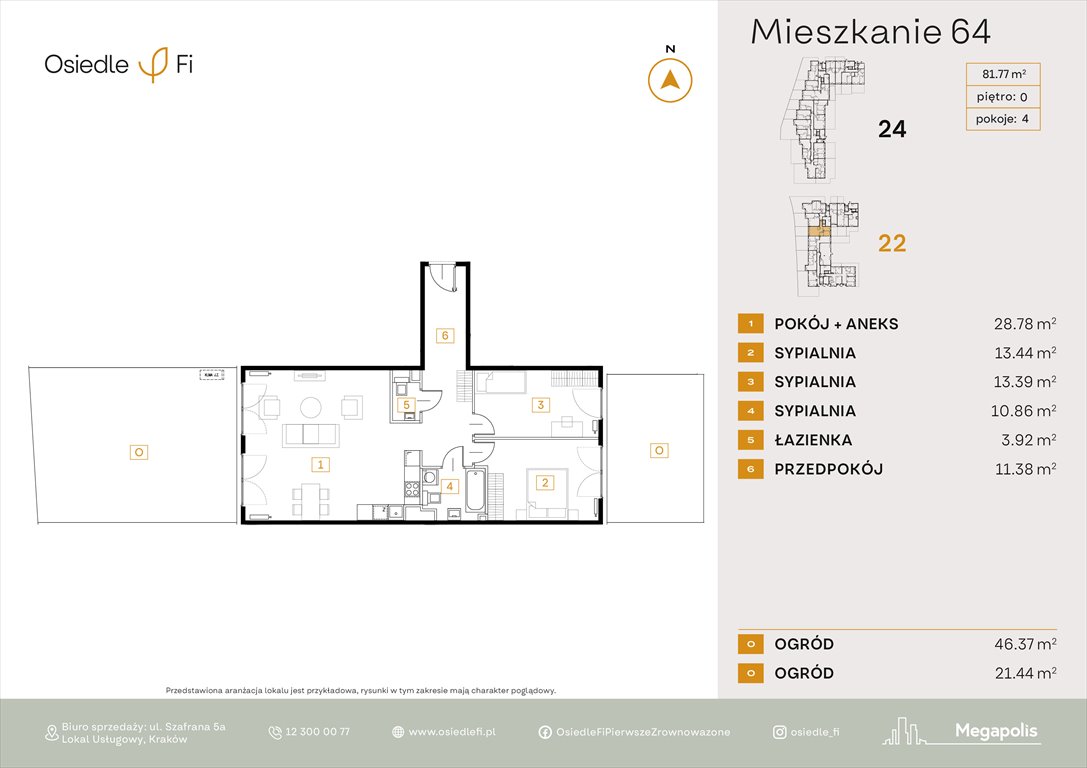 Nowe mieszkanie trzypokojowe Osiedle FI 3 Kraków, Podgórze, Rzemieślnicza 22-24  83m2 Foto 1
