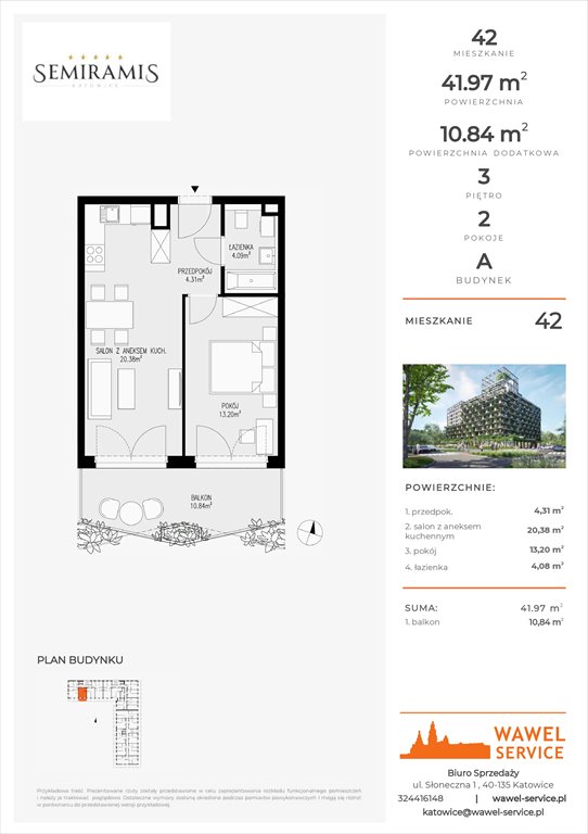 mieszkanie na sprzedaż 42m2 mieszkanie Katowice, Bogucice - Dąbrówka Mała, Wiertnicza 32