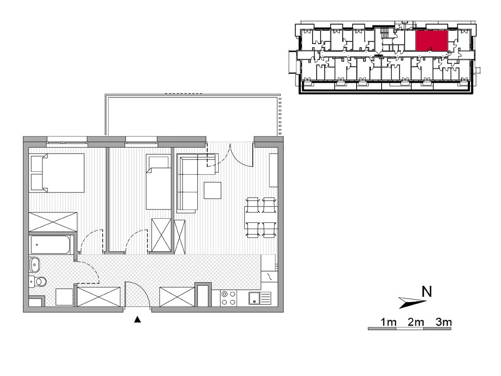 Nowe mieszkanie trzypokojowe ul. Powstańców/os. Piastów bud F Kraków, Mistrzejowice, Os. Piastów 77  49m2 Foto 1