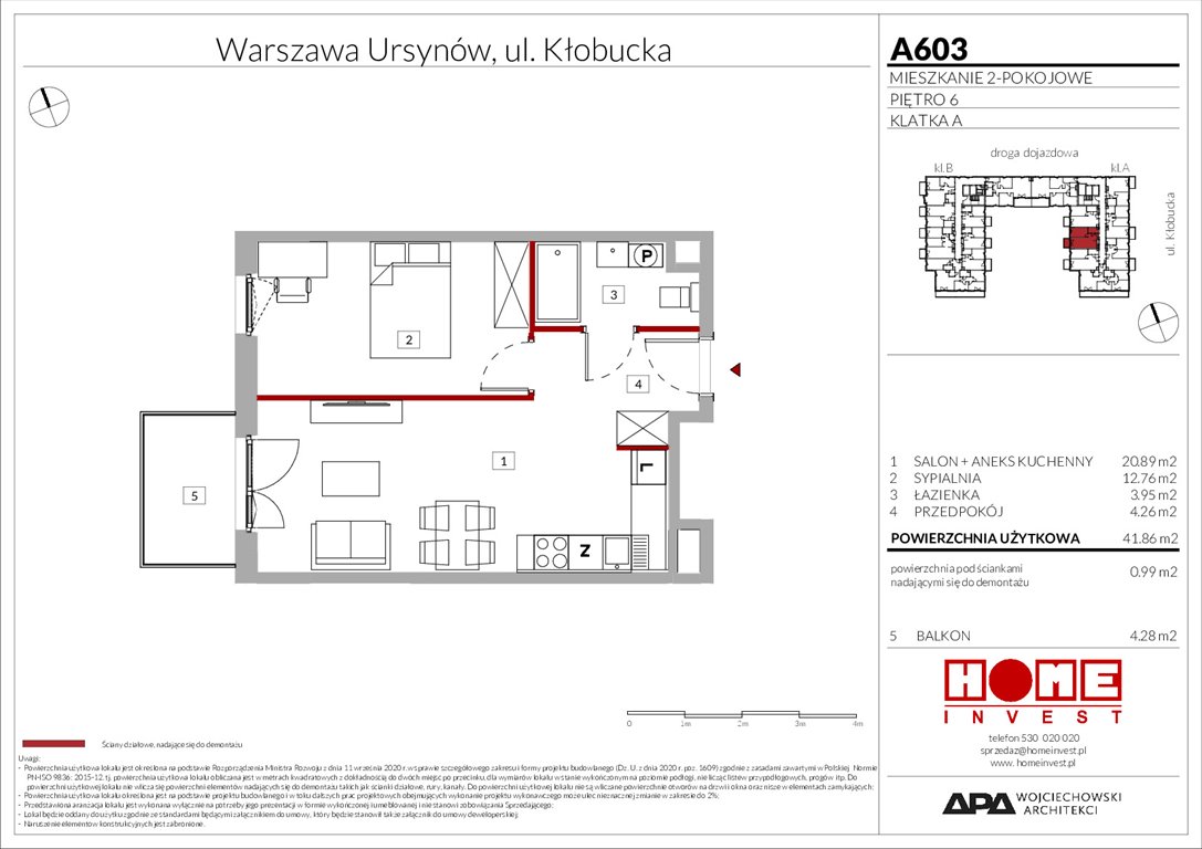Nowe mieszkanie dwupokojowe Enklawa Ursynów Warszawa, Ursynów, ul. Kłobucka 23A  42m2 Foto 1