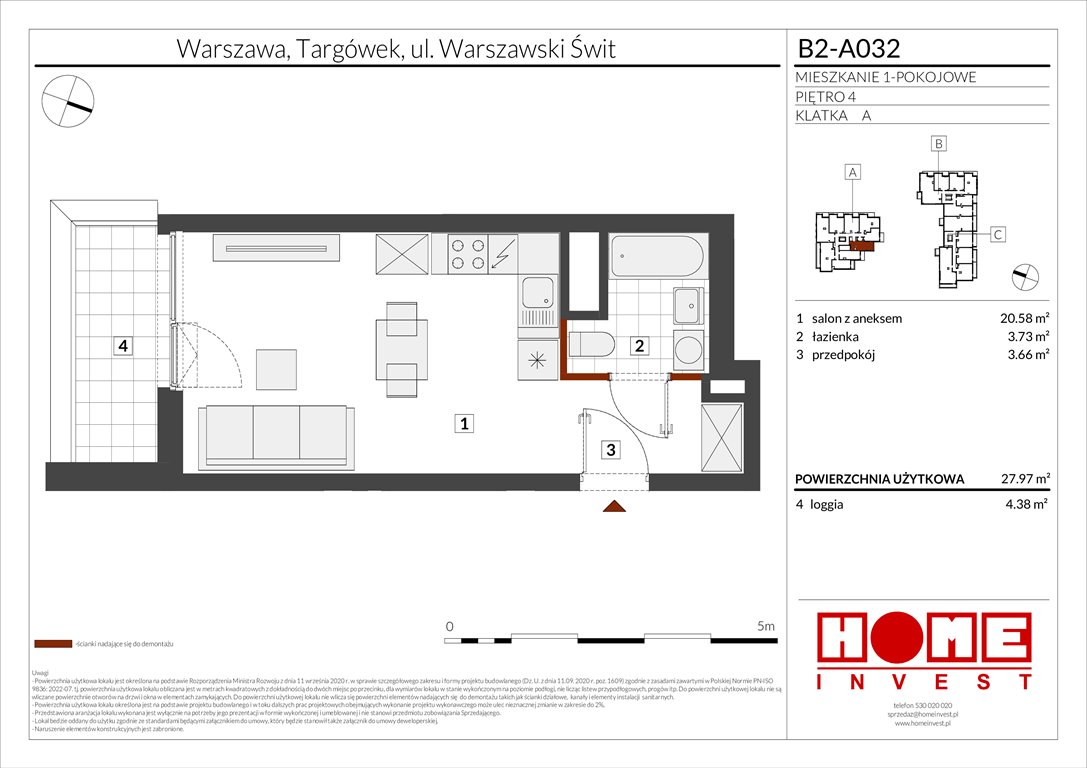 Nowa kawalerka Warszawski Świt Etap IX Warszawa, Targówek, ul. Warszawski Świt 12  28m2 Foto 1