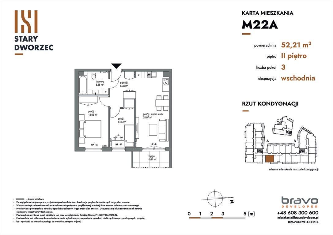 Nowe mieszkanie trzypokojowe Stary Dworzec Kartuzy, ul. Dworcowa  52m2 Foto 1