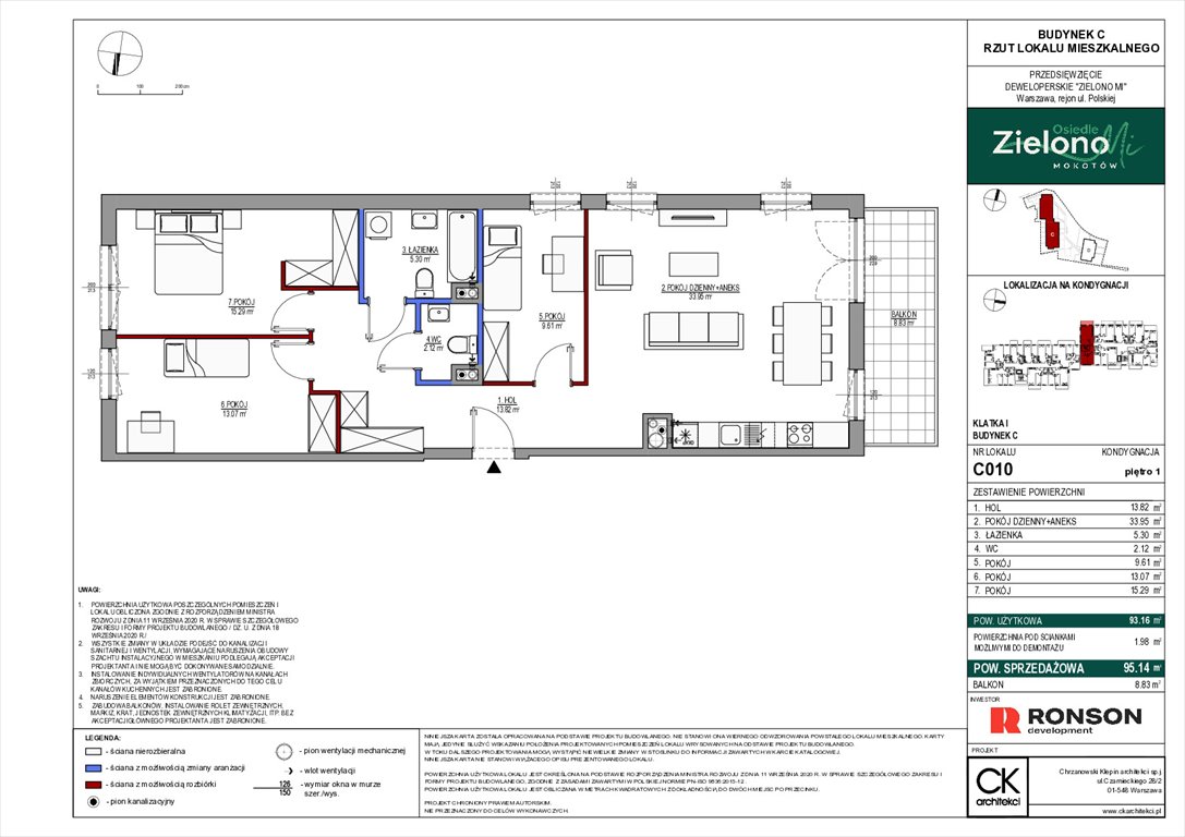 Nowe mieszkanie czteropokojowe  Zielono Mi Warszawa, Mokotów, ul. Polska 10  93m2 Foto 1