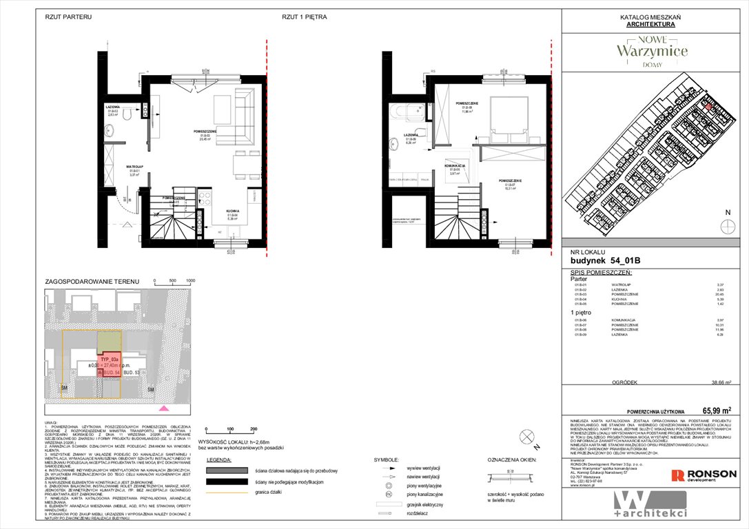 Nowe mieszkanie trzypokojowe Nowe Warzymice Rajkowo, Spacerowa 14/2  66m2 Foto 1