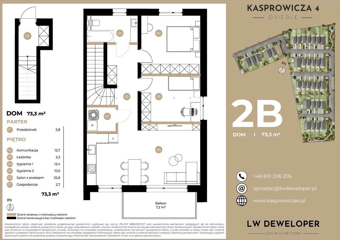 Nowe mieszkanie trzypokojowe Osiedle Kasprowicza 4 Łódź, Jana Kasprowicza 4  73m2 Foto 1