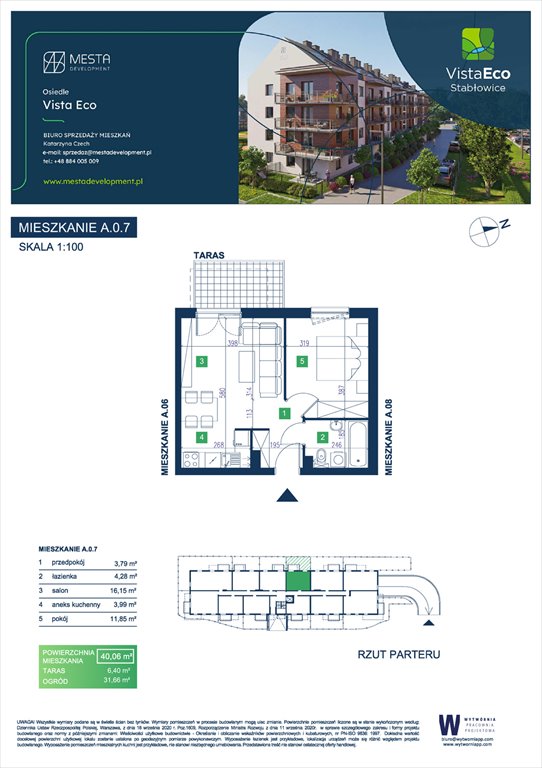 Nowe mieszkanie dwupokojowe Vista Eco  Wrocław, Fabryczna, Stabłowice, Łomnicka  40m2 Foto 1