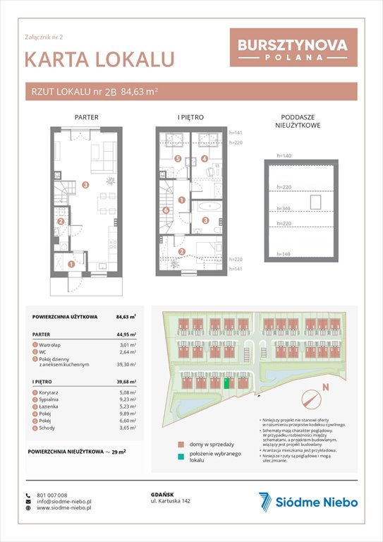 Nowy dom BURSZTYNOVA POLANA BĄKOWO, WIECZORNYCH MGIEŁ  85m2 Foto 1