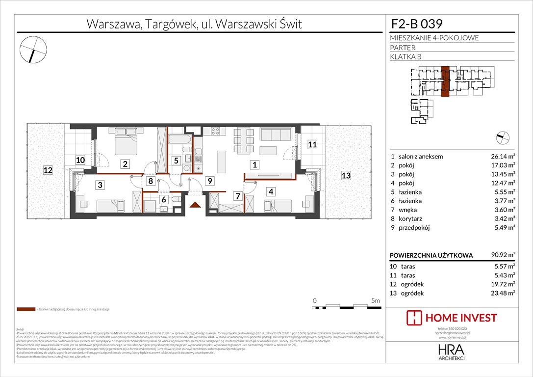 Nowe mieszkanie czteropokojowe  Warszawski Świt Etap XIV Warszawa, ul. Warszawski Świt  91m2 Foto 1