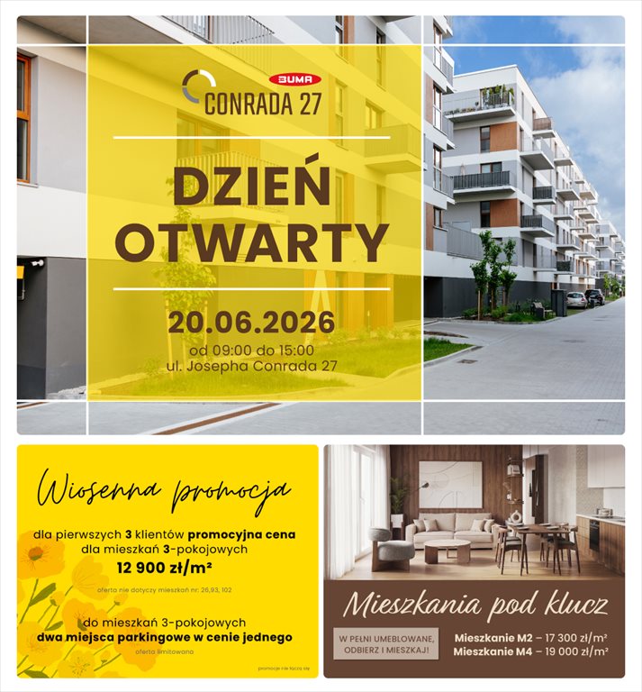 mieszkanie na sprzedaż 44m2 mieszkanie Kraków, Prądnik Biały, Conrada 27