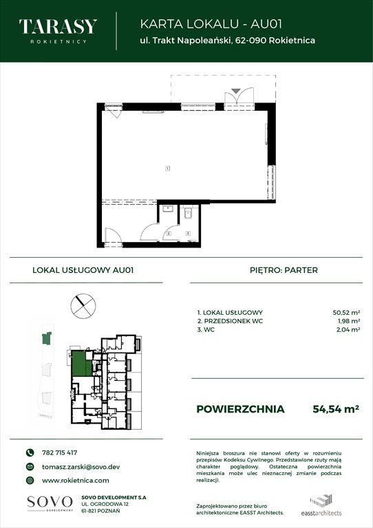 Nowa kawalerka Tarasy Rokietnicy Rokietnica, Trakt Napoleoński  55m2 Foto 1