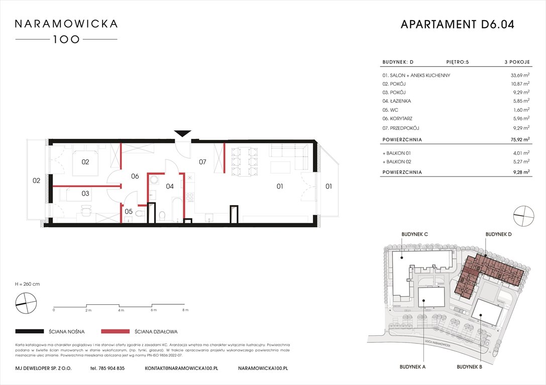 Nowe mieszkanie trzypokojowe NARAMOWICKA 100 Poznań, Winogrady, Naramowicka 100  76m2 Foto 1