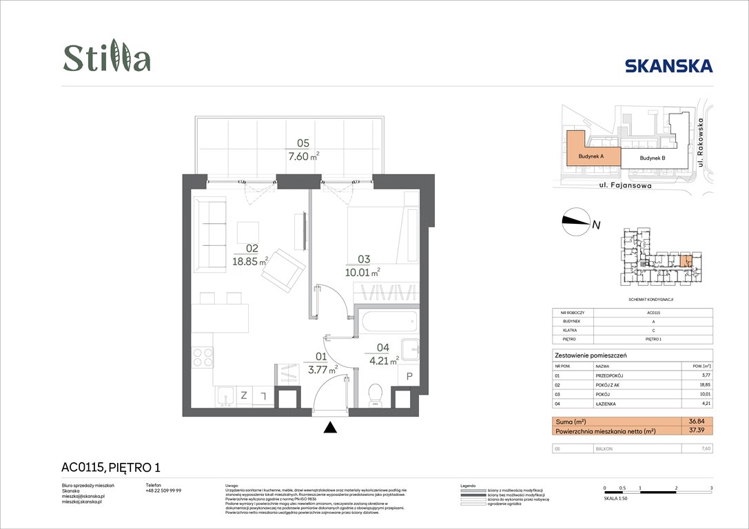 Nowe mieszkanie dwupokojowe Stilla Warszawa, Fajansowa 5  37m2 Foto 1