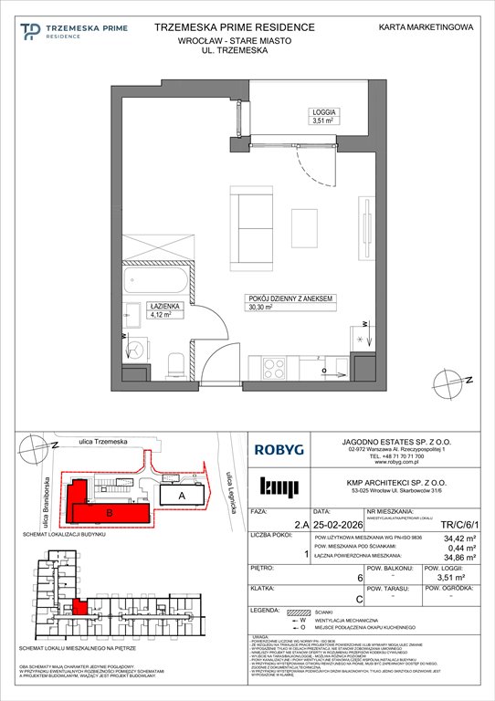 Nowa kawalerka Trzemeska Prime Residence Wrocław, Stare Miasto, Trzemeska  34m2 Foto 1