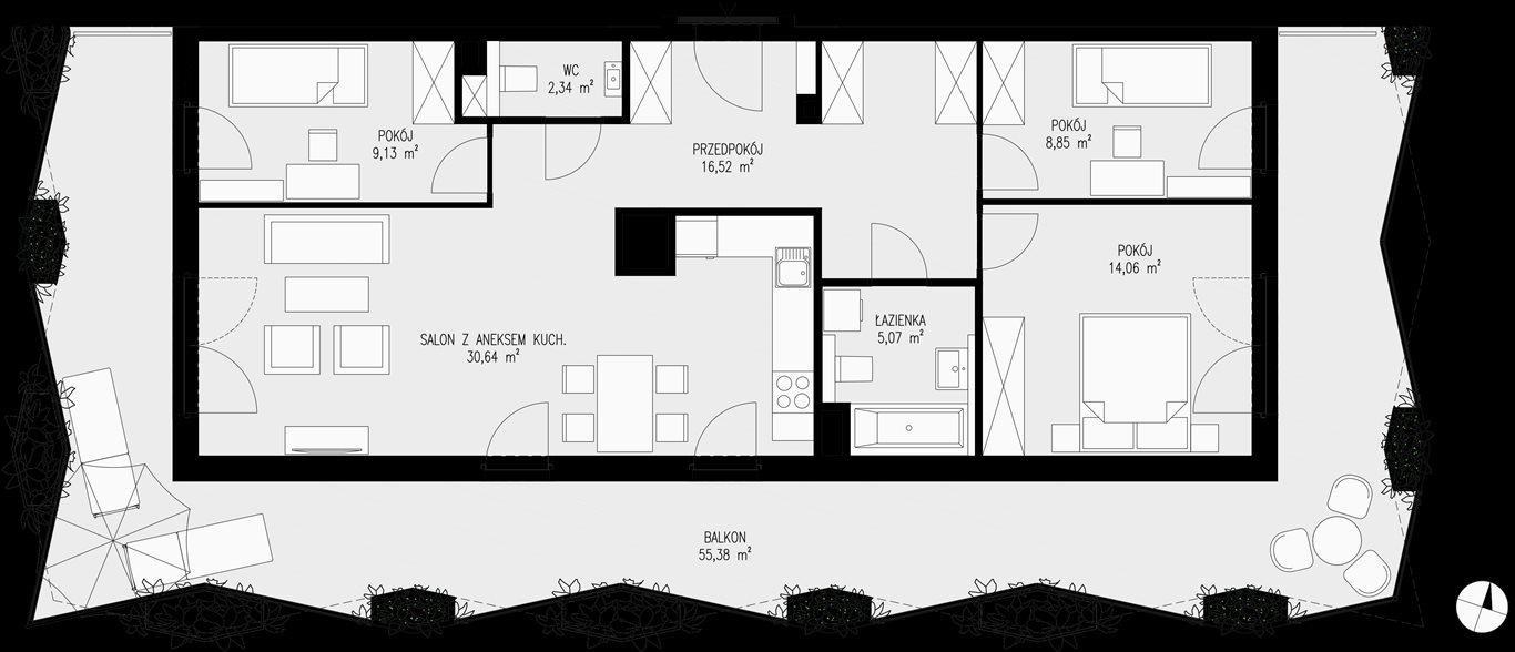 mieszkanie na sprzedaż 87m2 mieszkanie Katowice, Bogucice - Dąbrówka Mała, Wiertnicza 32