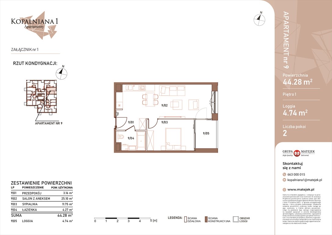 Nowe mieszkanie dwupokojowe KOPALNIANA 1 Katowice, Bogucice, Kopalniana 1  44m2 Foto 1