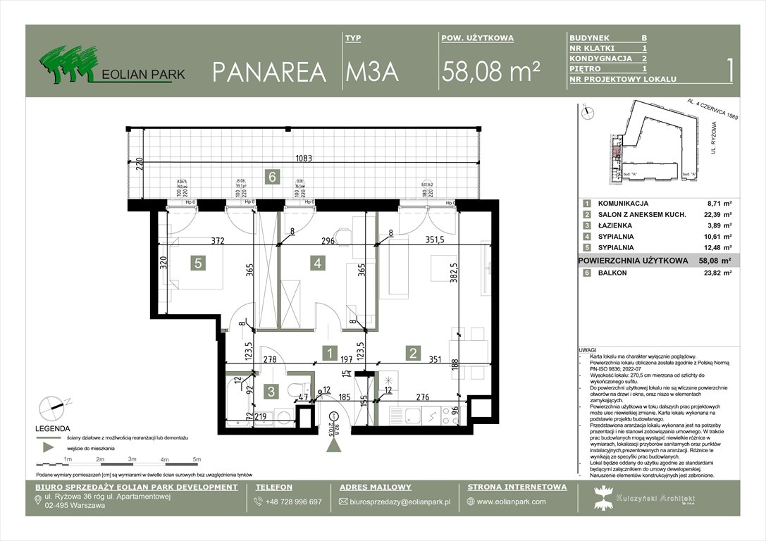 Nowe mieszkanie trzypokojowe PANAREA Warszawa, Ursus, Ryżowa  58m2 Foto 1