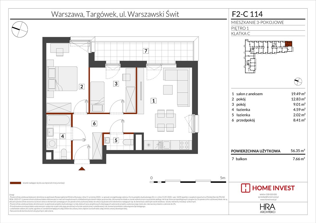 Nowe mieszkanie trzypokojowe Warszawski Świt Etap XIV Warszawa, ul. Warszawski Świt  56m2 Foto 1