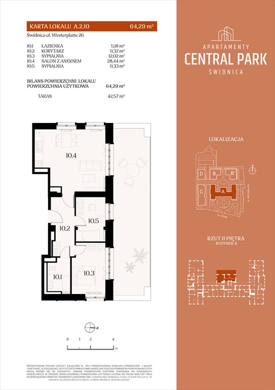 Nowe mieszkanie trzypokojowe Apartamenty Central Park Świdnica Świdnica, Lipowa 14  64m2 Foto 1