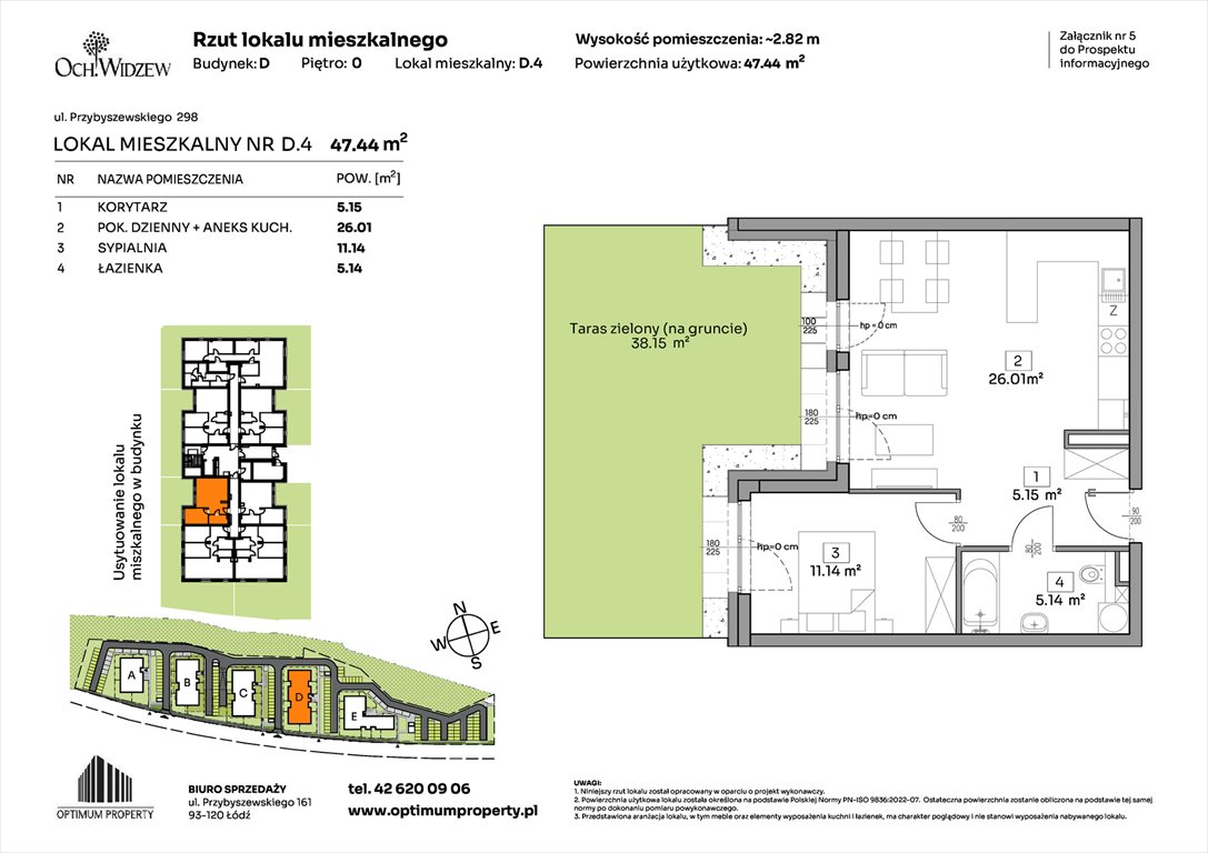 Nowe mieszkanie dwupokojowe OchWidzew Łódź, Widzew, Przybyszewskiego 292-300  47m2 Foto 1