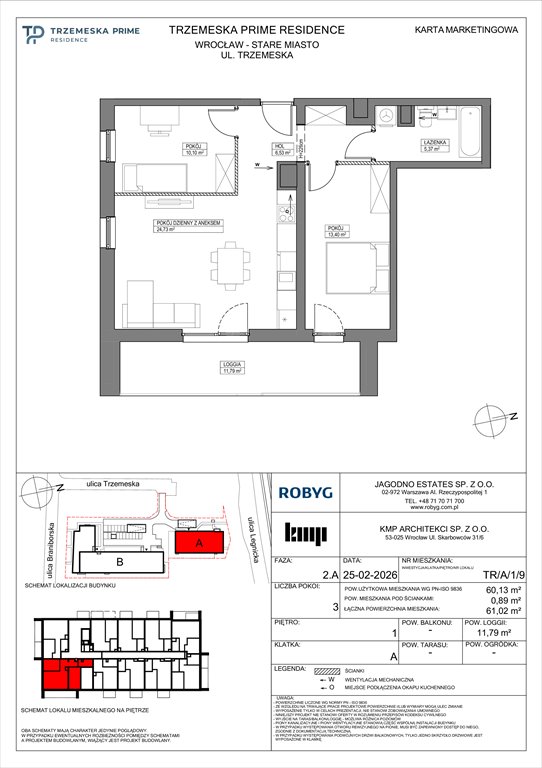 Nowe mieszkanie trzypokojowe Trzemeska Prime Residence Wrocław, Stare Miasto, Trzemeska  60m2 Foto 1