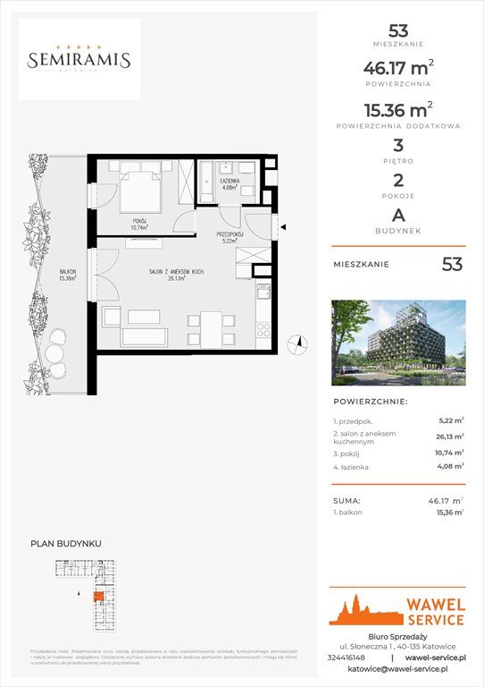 mieszkanie na sprzedaż 46m2 mieszkanie Katowice, Bogucice - Dąbrówka Mała, Wiertnicza 32