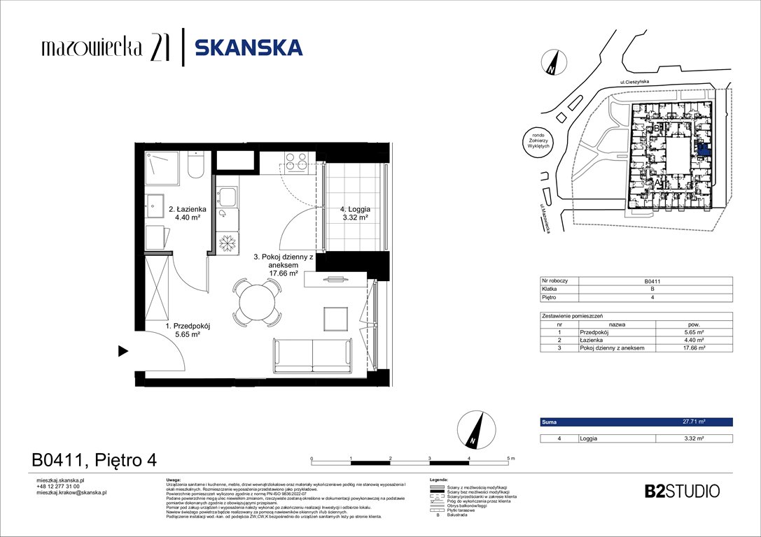 Nowa kawalerka Mazowiecka 21 Kraków, Krowodrza, ul. Mazowiecka 21  28m2 Foto 1