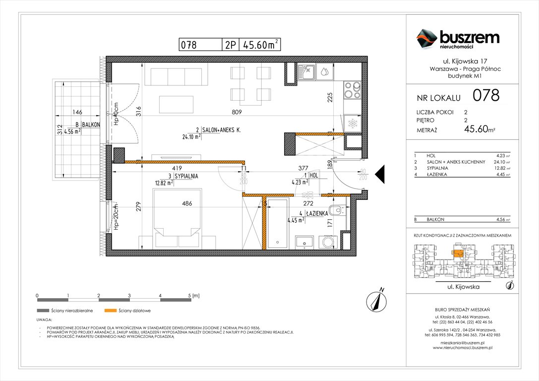 Nowe mieszkanie dwupokojowe Kijowska 17 Warszawa, Praga Północ, Kijowska 17  46m2 Foto 1