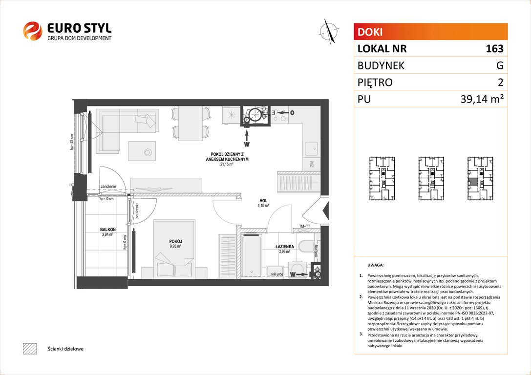 Nowe mieszkanie dwupokojowe DOKI LIVING Gdańsk, Śródmieście, ks. Jerzego Popiełuszki/Rybaki Górne  39m2 Foto 1