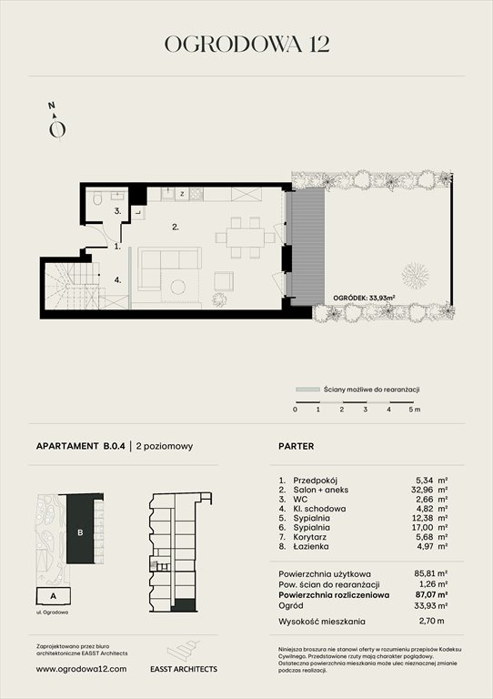 Nowe mieszkanie Apartamentowiec Ogrodowa 12 Poznań, Ogrodowa 12  87m2 Foto 1