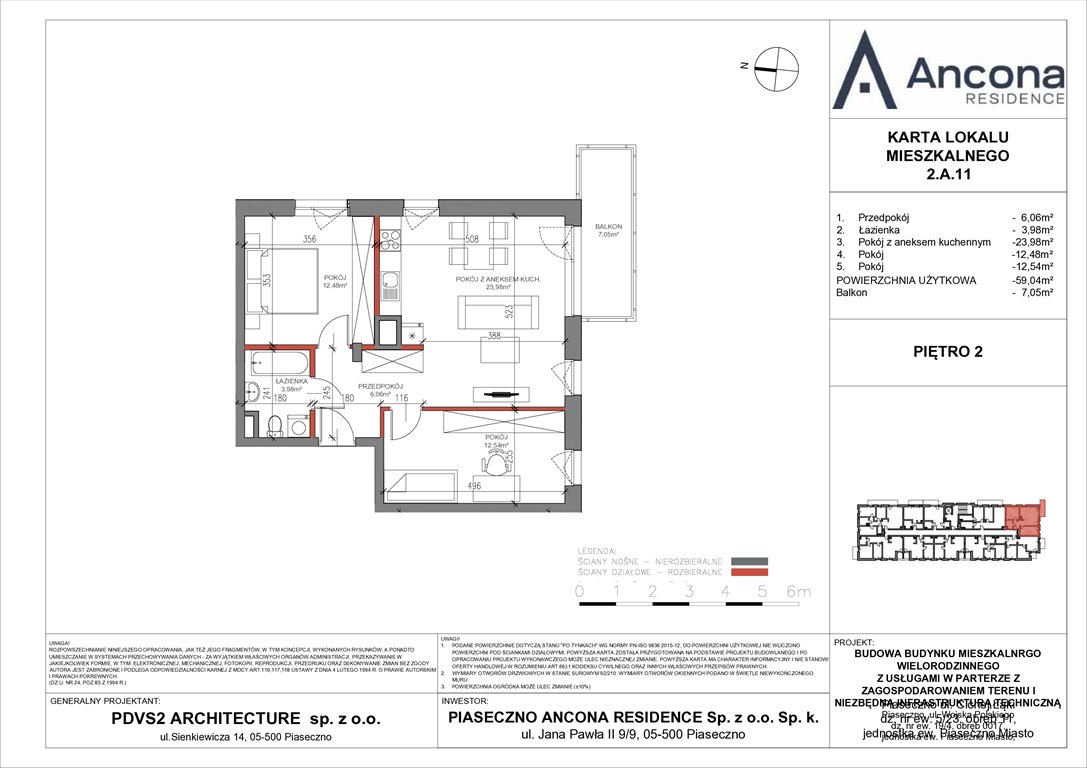 Nowe mieszkanie trzypokojowe Piaseczno Residence Piaseczno, Wojska Polskiego 9  59m2 Foto 1