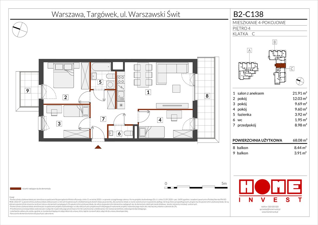 Nowe mieszkanie czteropokojowe  Warszawski Świt Etap IX Warszawa, Targówek, ul. Warszawski Świt 12  68m2 Foto 1