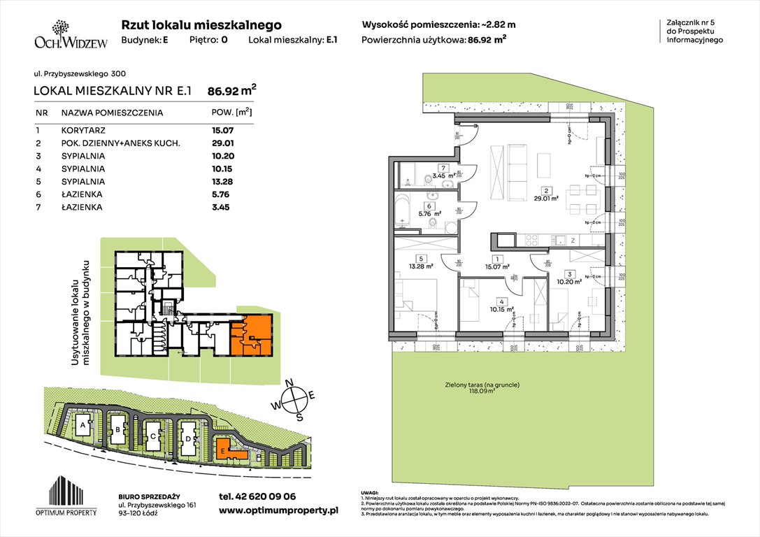 Nowe mieszkanie czteropokojowe  OchWidzew Łódź, Widzew, Przybyszewskiego 292-300  87m2 Foto 1