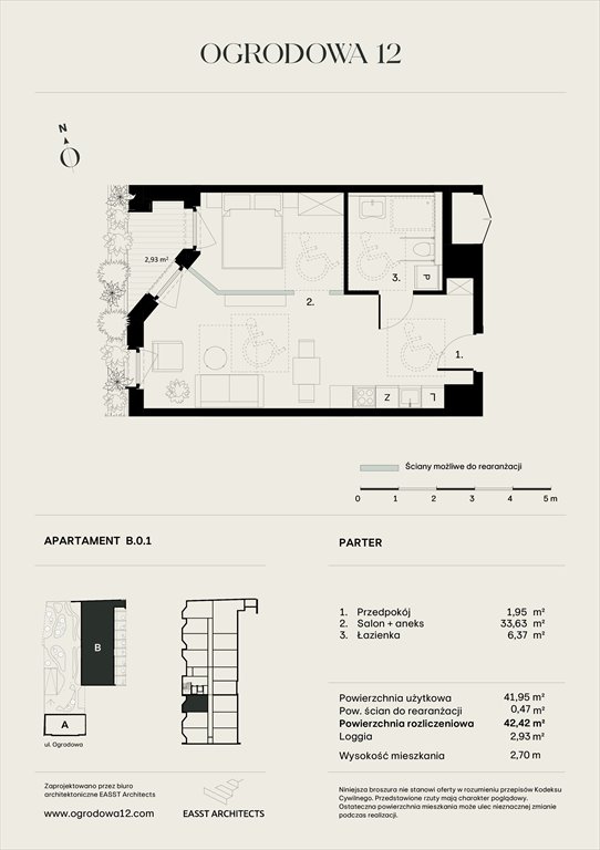 Nowe mieszkanie Apartamentowiec Ogrodowa 12 Poznań, Ogrodowa 12  42m2 Foto 1