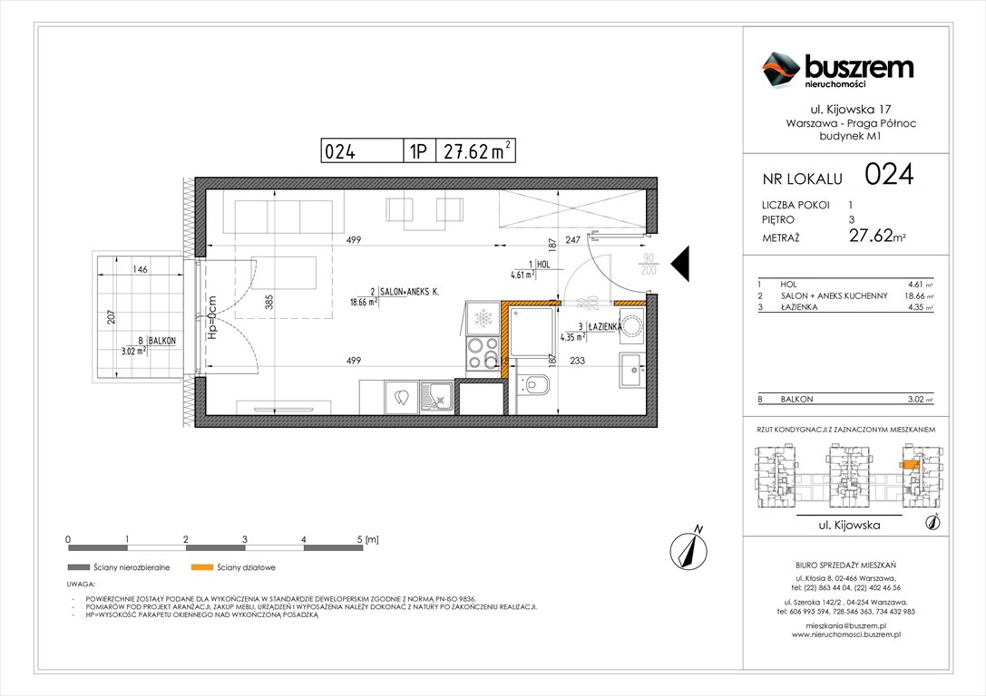 Nowe mieszkanie dwupokojowe Kijowska 17 Warszawa, Praga Północ, Kijowska 17  44m2 Foto 1