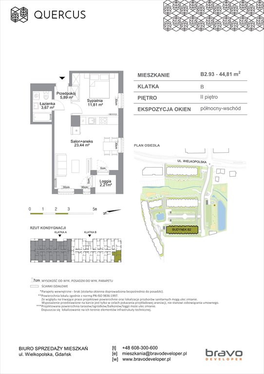 Nowe mieszkanie dwupokojowe(NrB2.93)