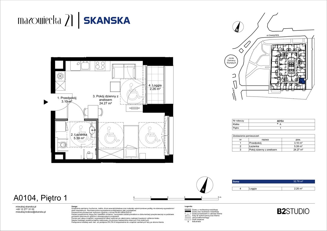 Nowa kawalerka Mazowiecka 21 Kraków, Krowodrza, ul. Mazowiecka 21  33m2 Foto 1