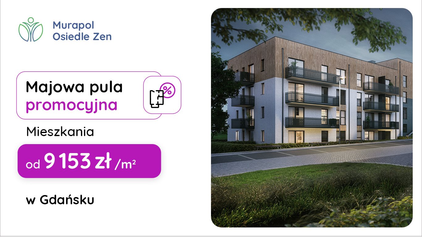 Nowe mieszkanie dwupokojowe Murapol Osiedle Zen Gdańsk, Borkowska  52m2 Foto 1