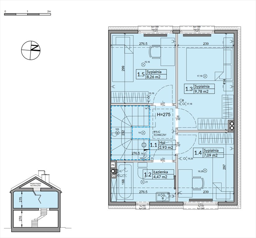 Nowy dom Osiedle Stokrotki Boryszew, Nadziei  73m2 Foto 1