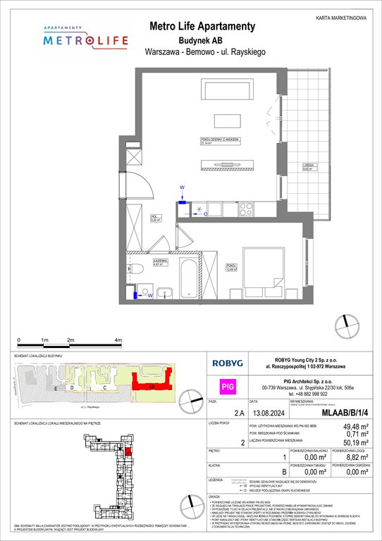Nowe mieszkanie dwupokojowe Metro Life Apartamenty Warszawa, Bemowo, Rayskiego  49m2 Foto 1