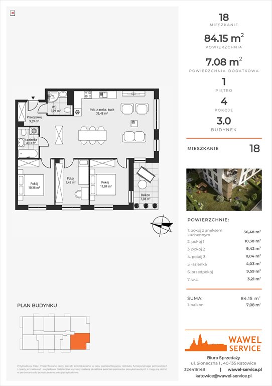 mieszkanie na sprzedaż 84m2 mieszkanie Katowice, Bytkowska 107