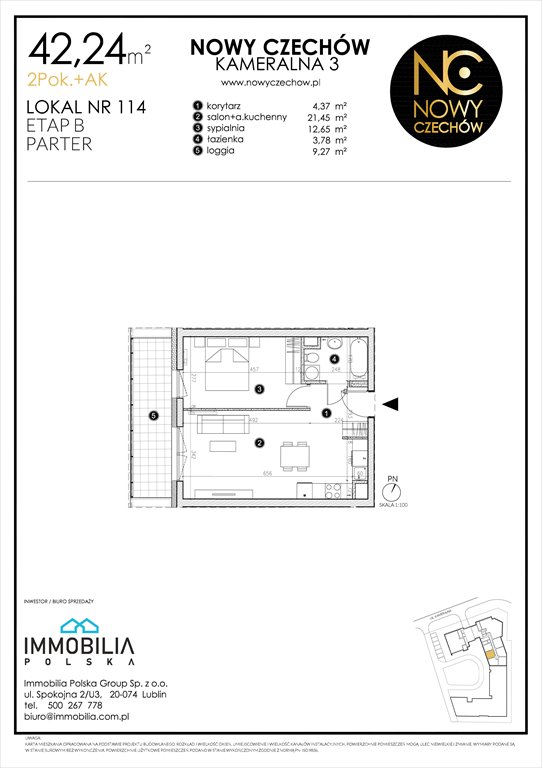 Nowe mieszkanie dwupokojowe NOWY CZECHÓW Lublin, CZECHÓW, Kameralna 3  42m2 Foto 1